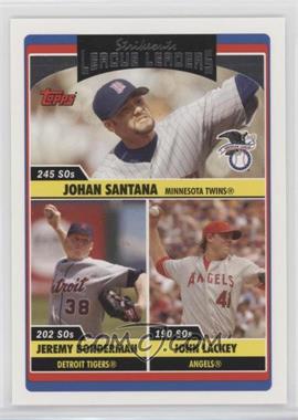 2006 Topps Updates & Highlights - [Base] #UH208 - League Leaders - Jeremy Bonderman, Johan Santana, John Lackey