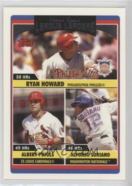 2006 Topps Updates & Highlights - [Base] #UH210 - League Leaders - Ryan Howard, Albert Pujols, Alfonso Soriano