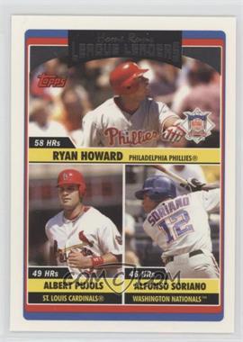 2006 Topps Updates & Highlights - [Base] #UH210 - League Leaders - Ryan Howard, Albert Pujols, Alfonso Soriano