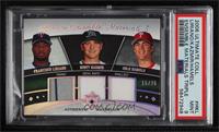 Cole Hamels, Francisco Liriano, Scott Kazmir [PSA 9 MINT] #/25