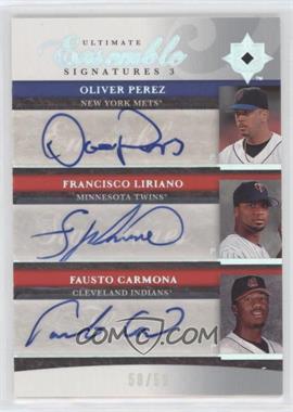 2006 Ultimate Collection - Ultimate Ensemble Signatures 3 #UES3-PCL - Oliver Perez, Francisco Liriano, Fausto Carmona /50