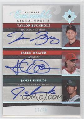 2006 Ultimate Collection - Ultimate Ensemble Signatures 3 #UES3-SWB - Taylor Buchholz, James Shields, Jered Weaver /50