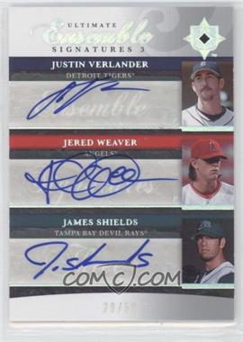 2006 Ultimate Collection - Ultimate Ensemble Signatures 3 #UES3-WSV - Justin Verlander, Jered Weaver, James Shields /50