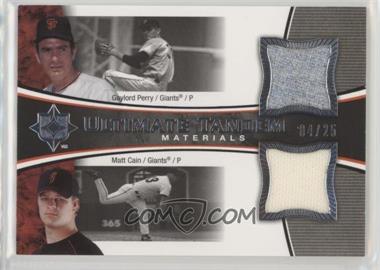 2006 Ultimate Collection - Ultimate Tandem Materials #UT-PC - Matt Cain, Gaylord Perry /25