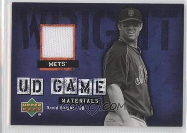 2006 Upper Deck - UD Game Materials #UD-WR - David Wright