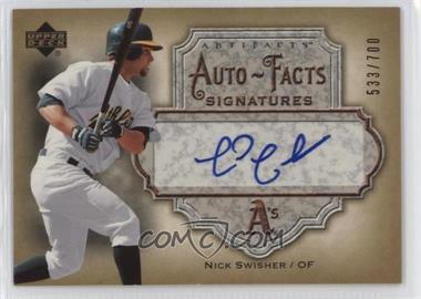 2006 Upper Deck Artifacts - Auto-Facts #AF-NS - Nick Swisher /700