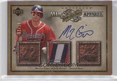 2006 Upper Deck Artifacts - MLB Apparel - Auto Patch #MLB-MG - Marcus Giles /10