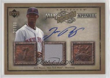 2006 Upper Deck Artifacts - MLB Apparel - Autographs #MLB-JR - Jose Reyes /30