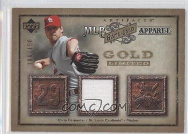 2006 Upper Deck Artifacts - MLB Apparel - Gold #MLB-CH - Chris Carpenter /150
