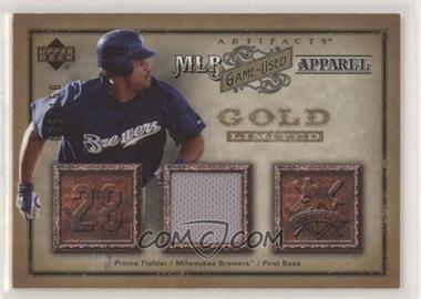 2006 Upper Deck Artifacts - MLB Apparel - Gold #MLB-PF - Prince Fielder /150