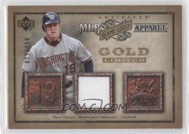 2006 Upper Deck Artifacts - MLB Apparel - Gold #MLB-RC - Ryan Church /150