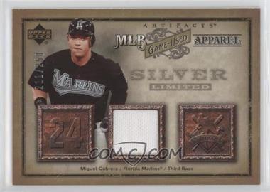 2006 Upper Deck Artifacts - MLB Apparel - Silver #MLB-MC - Miguel Cabrera /250