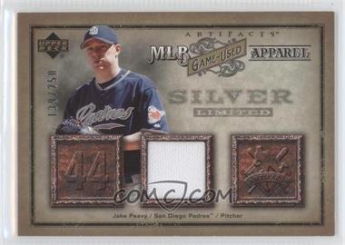2006 Upper Deck Artifacts - MLB Apparel - Silver #MLB-PE - Jake Peavy /250