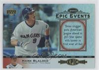 Hank Blalock #/675