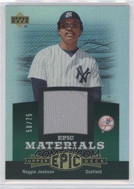 2006 Upper Deck Epic - Materials - Dark Green #EM-RE3 - Reggie Jackson /75