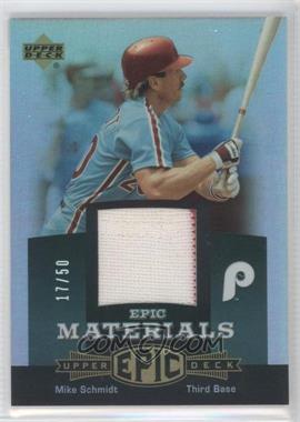 2006 Upper Deck Epic - Materials - Light Green #EM-MS1 - Mike Schmidt /50