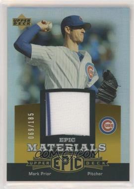 2006 Upper Deck Epic - Materials - Light Orange #EM-MA - Mark Prior /185