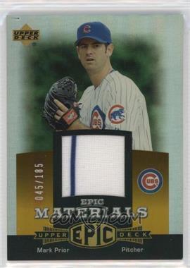 2006 Upper Deck Epic - Materials - Light Orange #EM-MA2 - Mark Prior /185 [EX to NM]