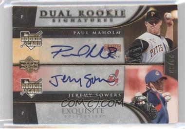 2006 Upper Deck Exquisite Collection - [Base] - Gold #13 - Dual Rookie Signatures - Paul Maholm, Jeremy Sowers /30