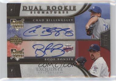 2006 Upper Deck Exquisite Collection - [Base] - Gold #4 - Dual Rookie Signatures - Chad Billingsley, Boof Bonser /30