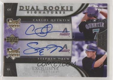 2006 Upper Deck Exquisite Collection - [Base] - Gold #63 - Dual Rookie Signatures - Carlos Quentin, Stephen Drew /30