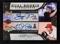 Dual Rookie Signatures - Stephen Drew, Jered Weaver [EX to NM] #/55