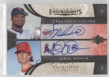 2006 Upper Deck Exquisite Collection - Ensemble Endorsements 2 #EN2-LW - Francisco Liriano, Jered Weaver /20