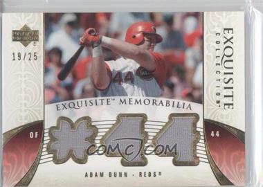 2006 Upper Deck Exquisite Collection - Exquisite Memorabilia - Gold #EM-AD - Adam Dunn /25