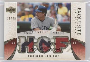 2006 Upper Deck Exquisite Collection - Exquisite Memorabilia - Patch #EM-WB - Wade Boggs /25