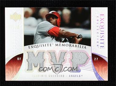 2006 Upper Deck Exquisite Collection - Exquisite Memorabilia - Silver Holofoil #EM-VG - Vladimir Guerrero /15