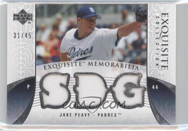 2006 Upper Deck Exquisite Collection - Exquisite Memorabilia #EM-JP - Jake Peavy /45