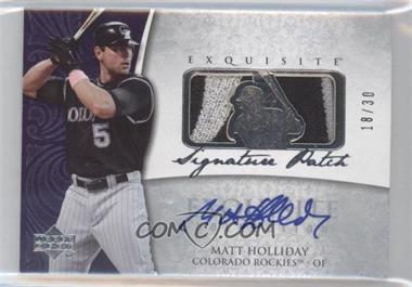 2006 Upper Deck Exquisite Collection - Signature Patches #SP-MH - Matt Holliday /30