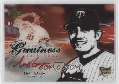 2006 Upper Deck Future Stars - [Base] - Red Ink #144 - Clear Path to Greatness Signatures - Matt Garza /35