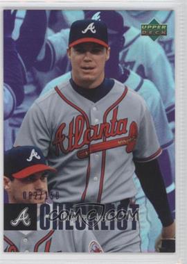 2006 Upper Deck Special F/X - [Base] - Purple #875 - Checklist - Chipper Jones /150