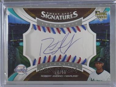 2006 Upper Deck Sweet Spot - [Base] - Red & Blue Stitch Blue Ink #183 - Sweet Spot Signatures - Robert Andino /50