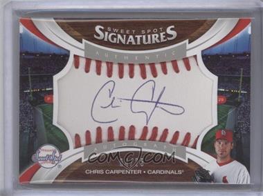 2006 Upper Deck Sweet Spot - [Base] - Red Stitch Blue Ink #122 - Sweet Spot Signatures - Chris Carpenter /25