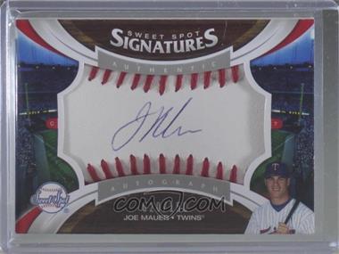 2006 Upper Deck Sweet Spot - [Base] - Red Stitch Blue Ink #129 - Sweet Spot Signatures - Joe Mauer /150