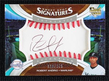 2006 Upper Deck Sweet Spot - [Base] - Red Stitch Blue Ink #183 - Sweet Spot Signatures - Robert Andino /150