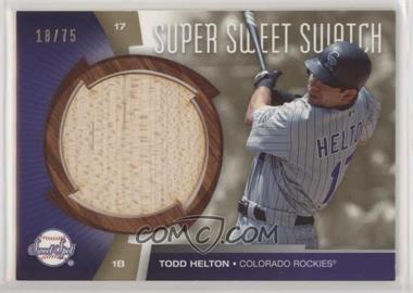 2006 Upper Deck Sweet Spot - Super Sweet Swatch - Gold #SW-TO - Todd Helton /75