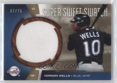 2006 Upper Deck Sweet Spot - Super Sweet Swatch - Gold #SW-VW - Vernon Wells /75