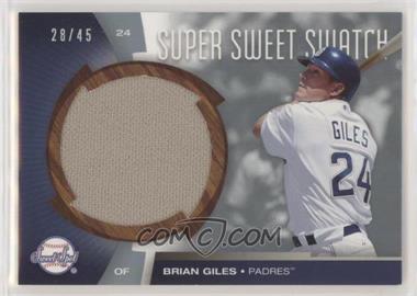 2006 Upper Deck Sweet Spot - Super Sweet Swatch - Platinum #SW-BG - Brian Giles /45