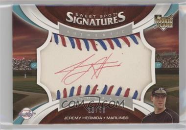 2006 Upper Deck Sweet Spot Update - [Base] - Red & Blue Stitching Red Ink #133 - Sweet Spot Signatures - Jeremy Hermida /50