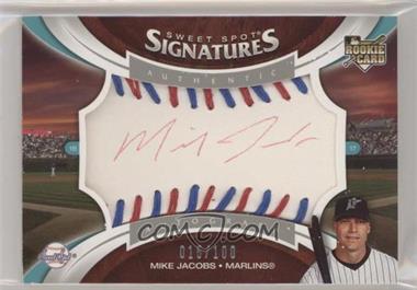 2006 Upper Deck Sweet Spot Update - [Base] - Red & Blue Stitching Red Ink #152 - Sweet Spot Signatures - Mike Jacobs /100