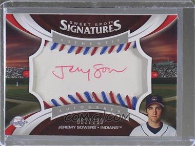 2006 Upper Deck Sweet Spot Update - Sweet Spot Signatures Veteran - Red & Blue Stitching Red Ink #SS-JS - Jeremy Sowers /299