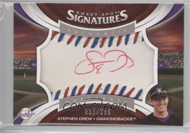 2006 Upper Deck Sweet Spot Update - Sweet Spot Signatures Veteran - Red & Blue Stitching Red Ink #SS-SD - Stephen Drew /299