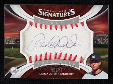 2006 Upper Deck Sweet Spot Update - Sweet Spot Signatures Veteran - Red Stitching Blue Ink #SS-DJ - Derek Jeter /75