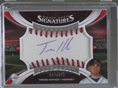 2006 Upper Deck Sweet Spot Update - Sweet Spot Signatures Veteran - Red Stitching Blue Ink #SS-TH.1 - Travis Hafner /525