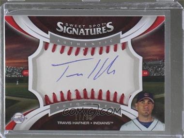 2006 Upper Deck Sweet Spot Update - Sweet Spot Signatures Veteran - Red Stitching Blue Ink #SS-TH.2 - Travis Hafner (#ed out of 30) /30