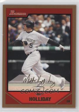 2007 Bowman - [Base] - Gold #189 - Matt Holliday