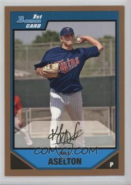 2007 Bowman - Prospects - Gold #BP38 - Kyle Aselton